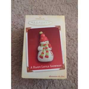 Hallmark Keepsake Ornament 2005 Happy Little Snowman Holiday Card Orig Box